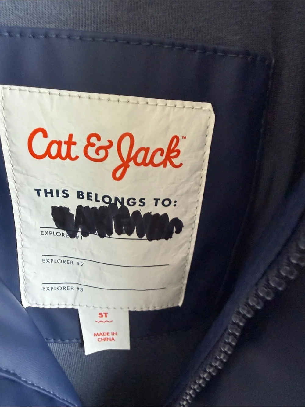 Kid’s Cat & Jack Navy Blue Hooded Rain Jacket